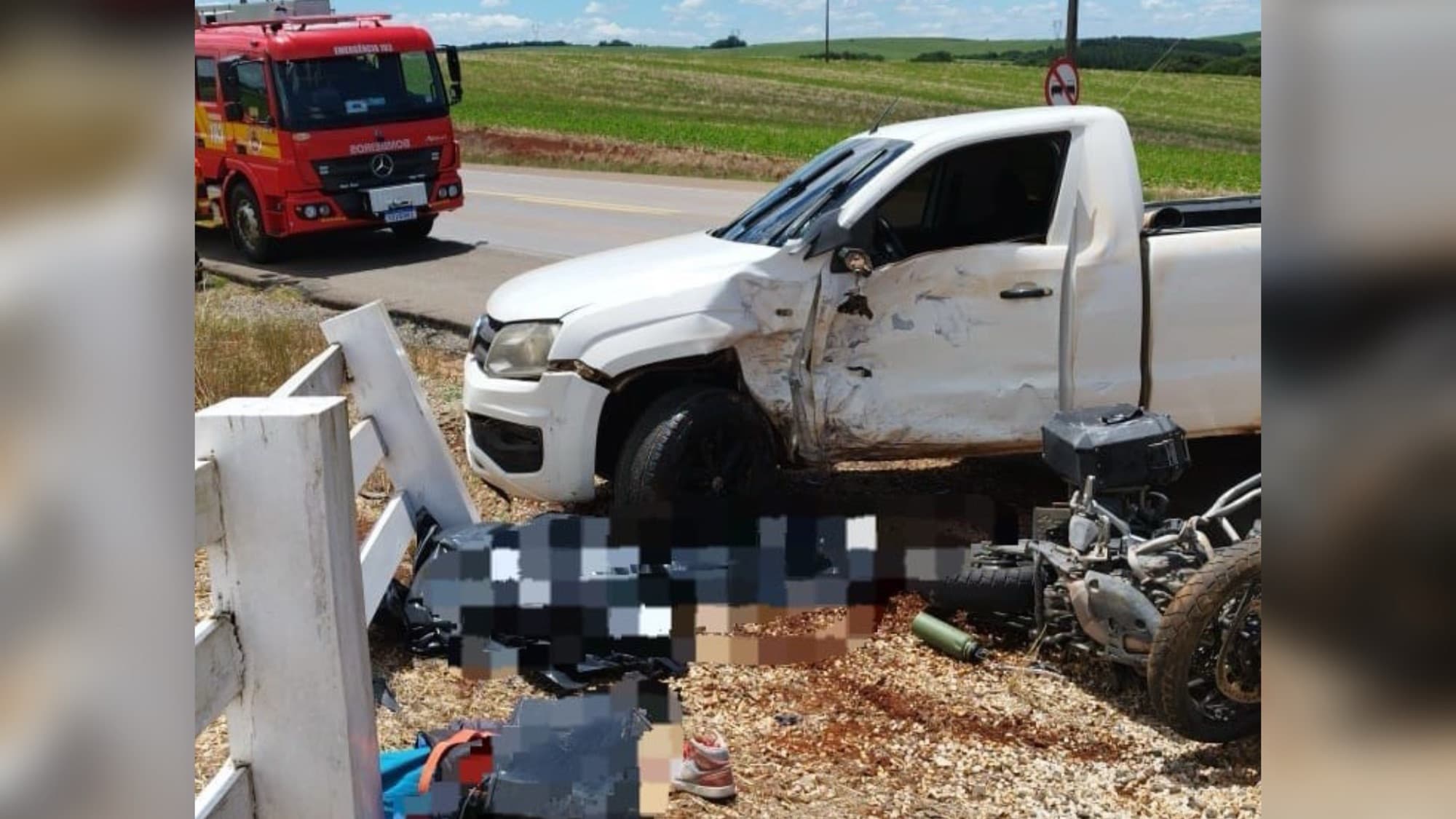 Motociclista morre após colisão com caminhonete na BR-470 
