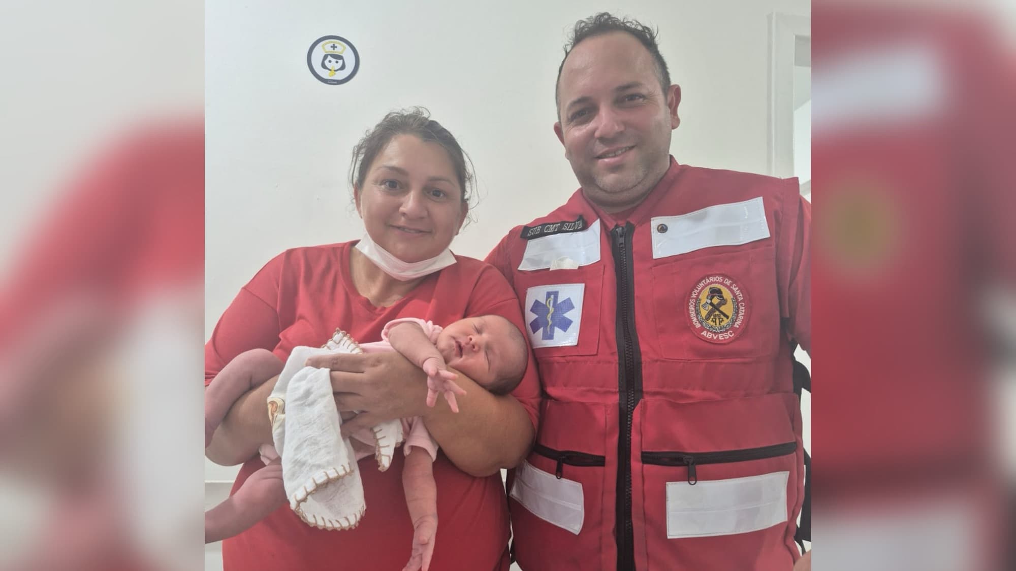 Bombeiros Voluntários salvam recém-nascida após engasgamento com leite materno em Penha