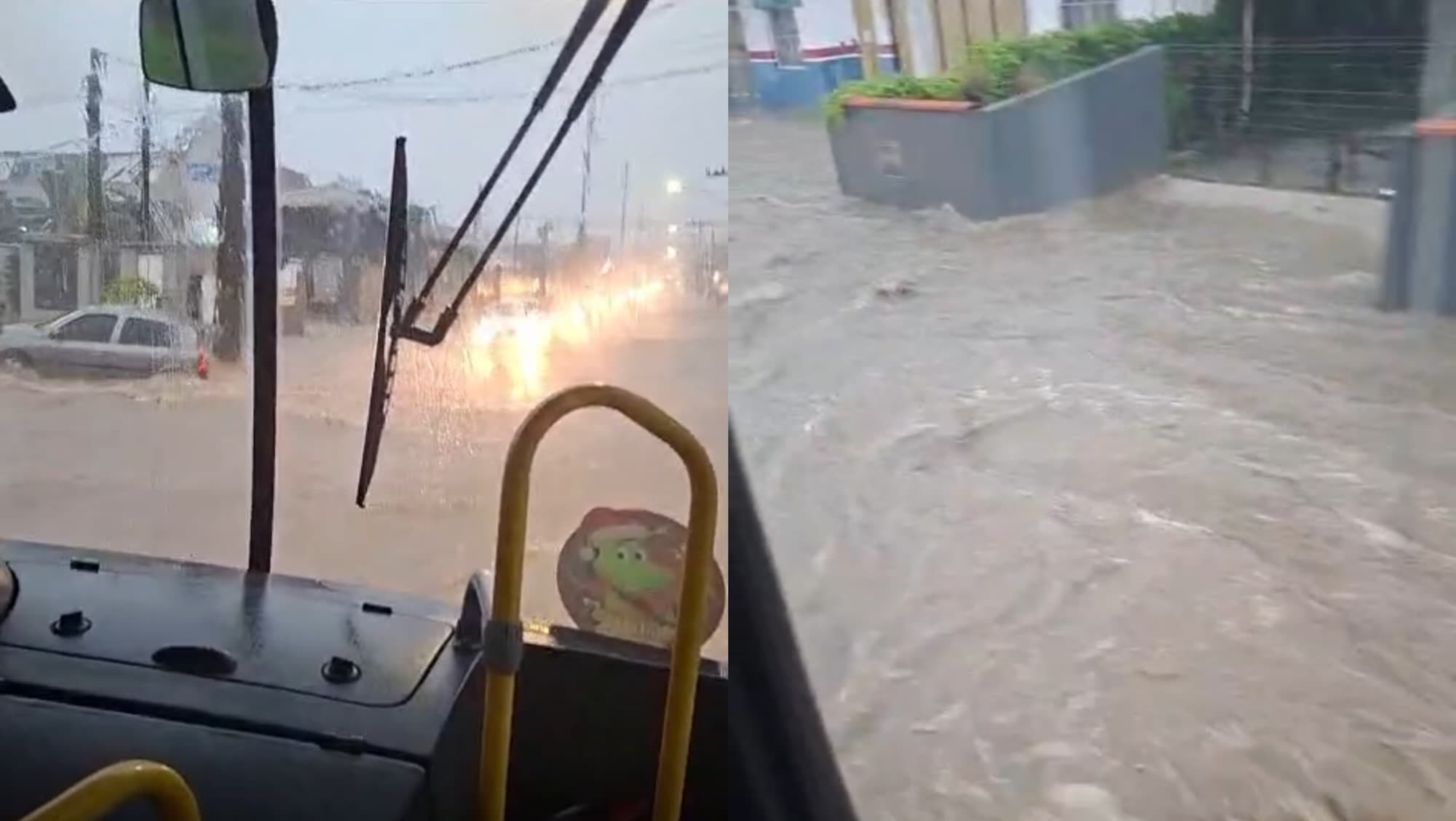 Mais de 50 mm de chuva em uma hora causam alagamentos em Joinville