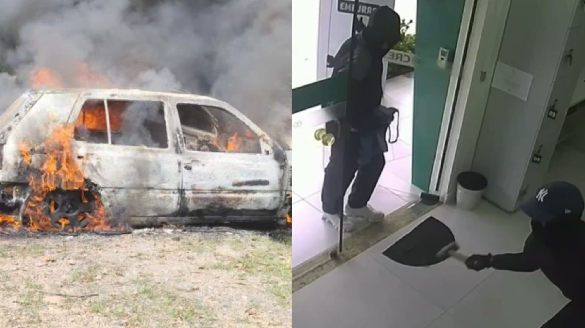 EXCLUSIVO: Câmeras mostram assalto violento a cooperativa de crédito em SC