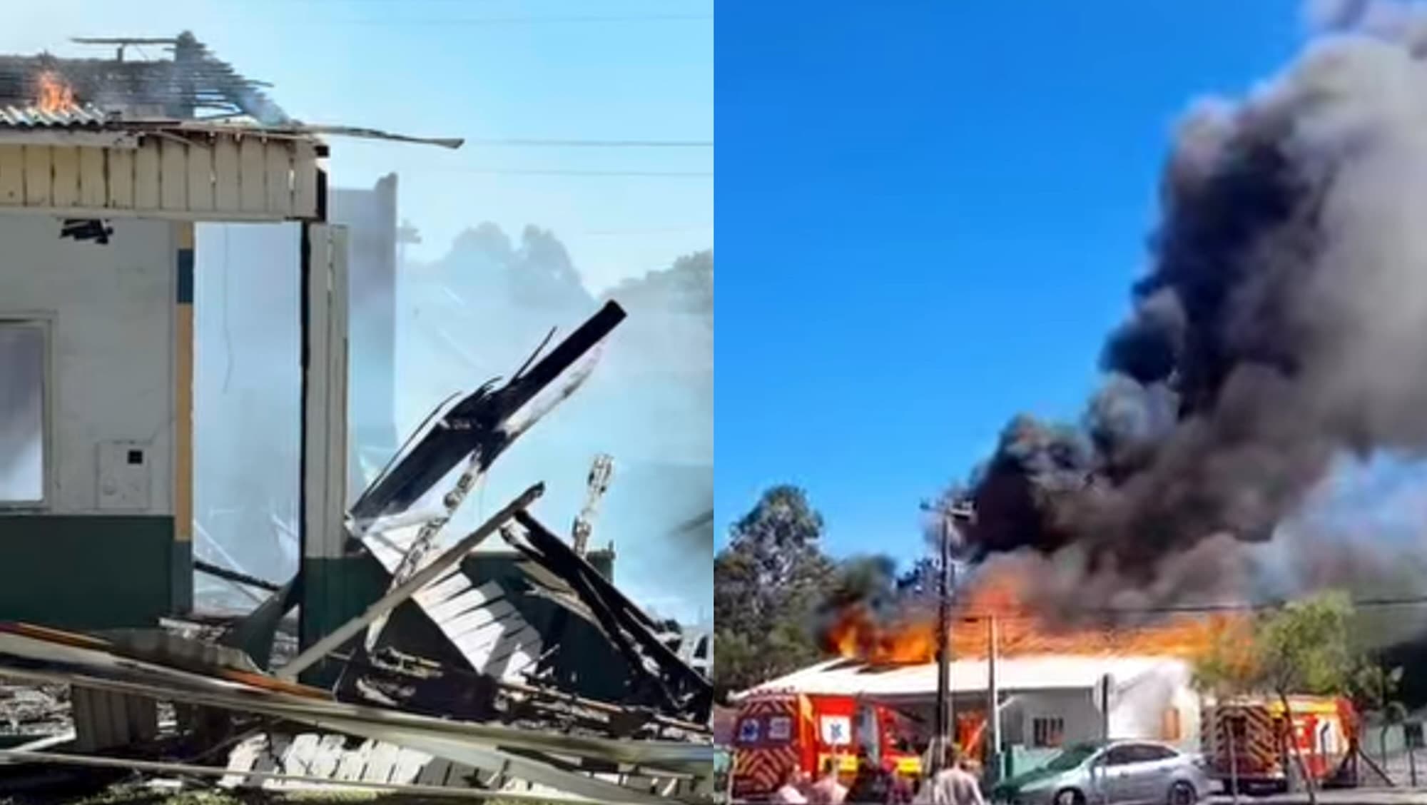 Centro de Idosos e Secretaria de Cultura são atingidos por incêndio e mobiliza bombeiros