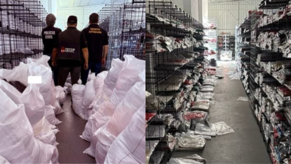 Roupas falsas avaliadas em R$ 1,5 milhão são apreendidas durante operação em Brusque