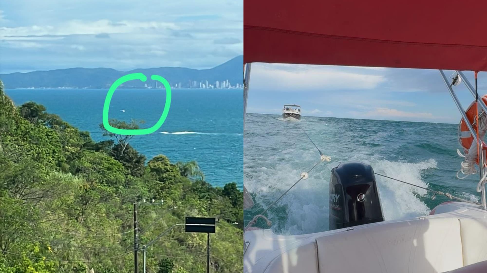 Embarcação fica à deriva por horas e é resgatada em Balneário Camboriú