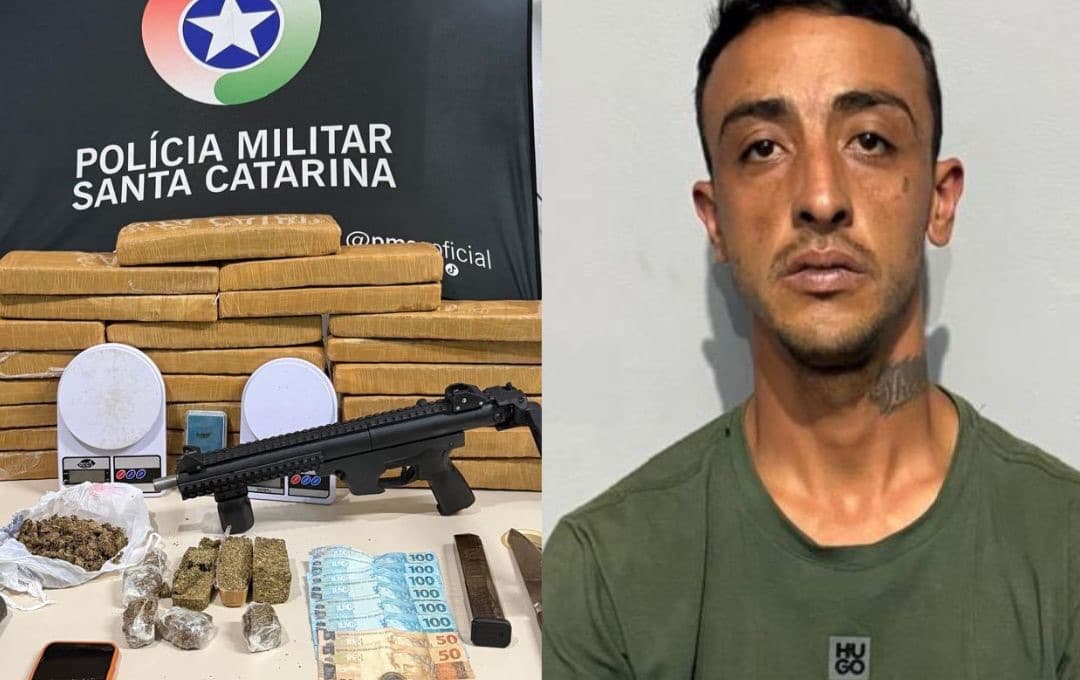 Traficante é preso com submetralhadora artesanal na Grande Florianópolis