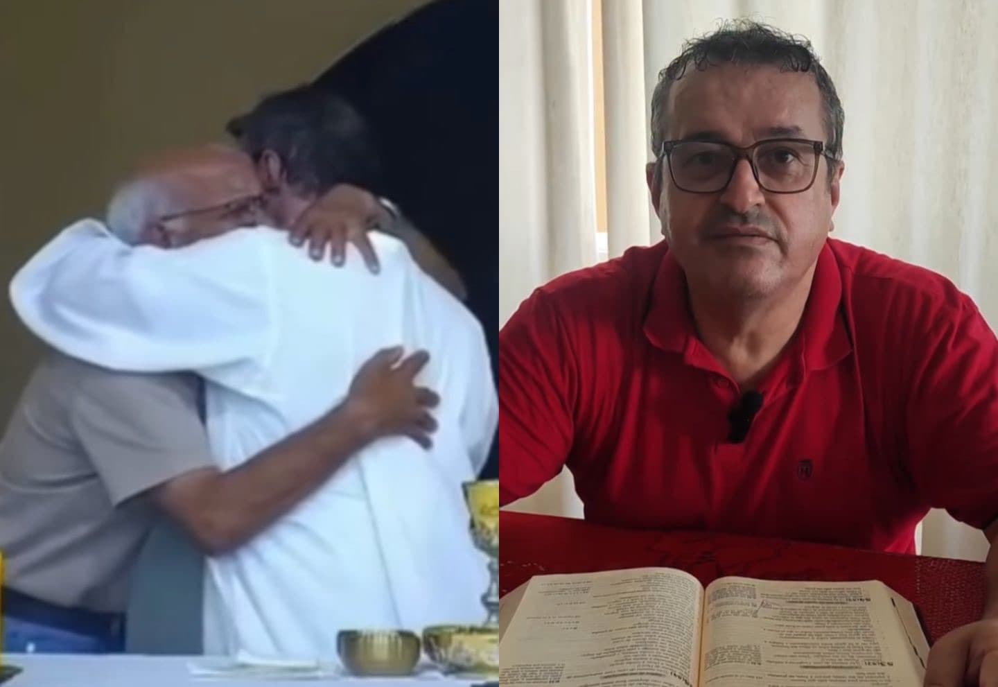 “Buscamos a força em Deus”, diz padre que consolou avô em luto durante missa em SC