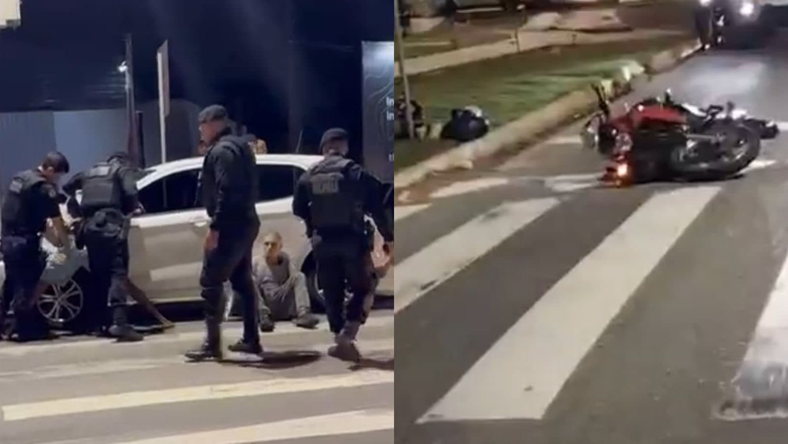 Fuga alucinada termina com casal de motoboys atropelado em Porto Belo