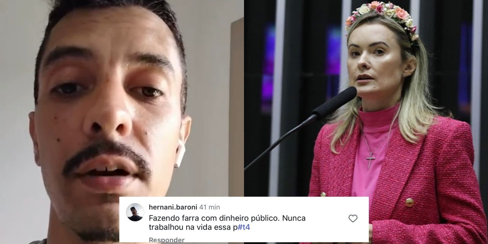 Presidente de torcida organizada do Criciúma chama deputada federal catarinense de “put4” e “corrupta”