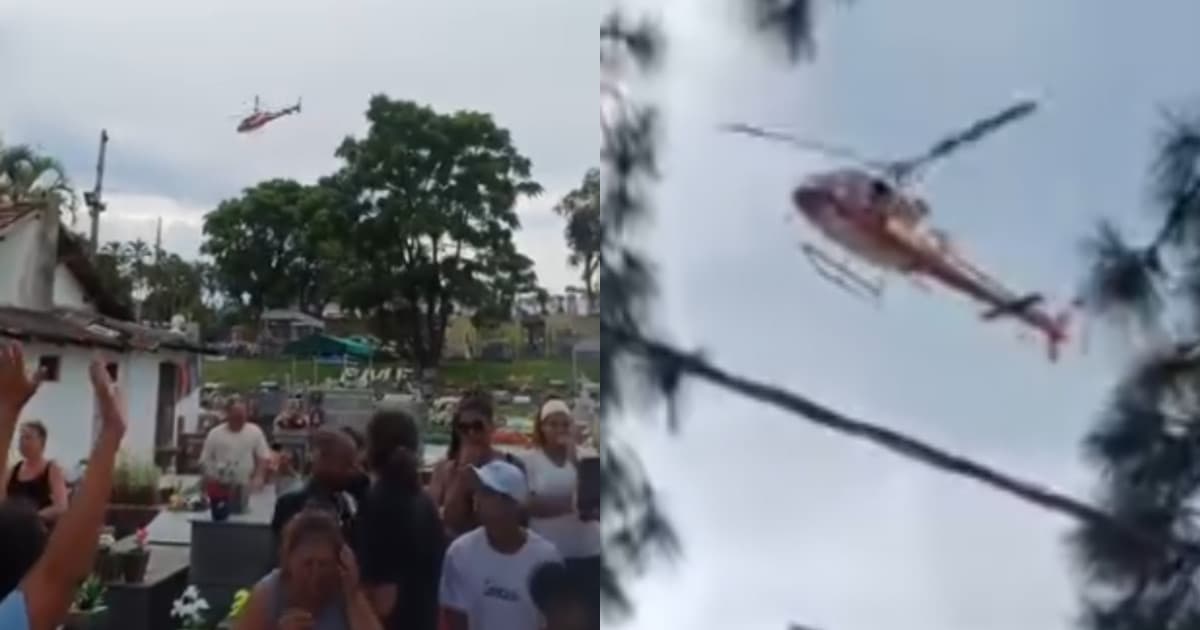 Sobrevoo do Arcanjo emociona despedida de adolescente vítima de acidente em Florianópolis