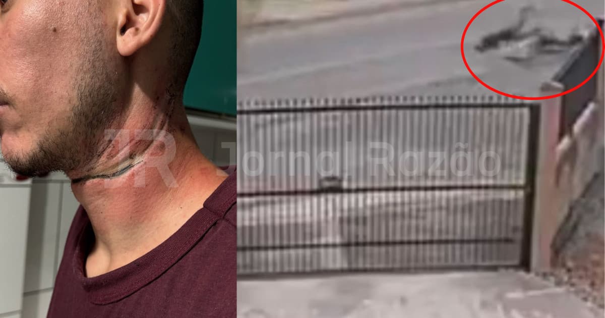 Motociclista quase é degolado por fio solto em Joinville e escapa da morte por pouco