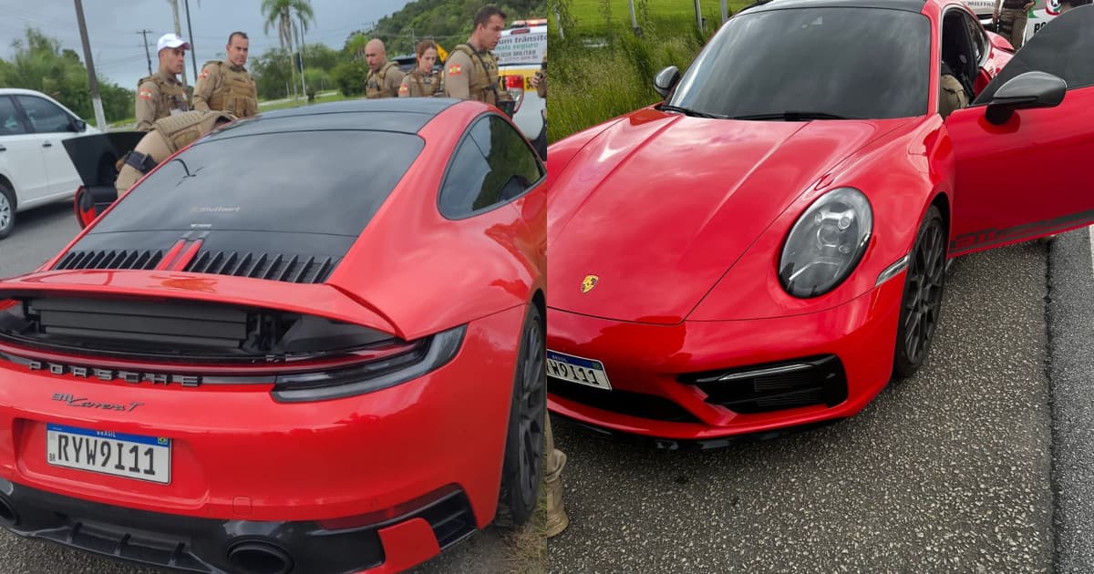 “Deu nem tempo”: PMSC age rápido e Porsche furtada em BC é recuperada em Florianópolis