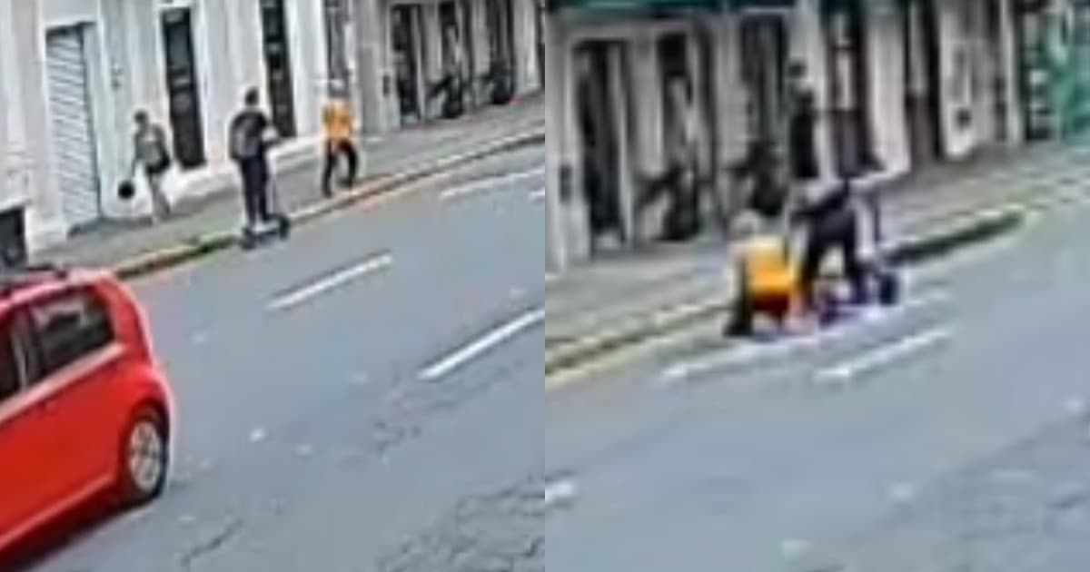 Idosa quebra o braço em acidente com patinete elétrico em Joinville