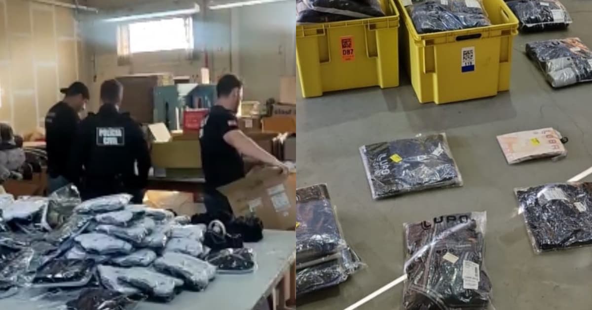 Polícia desarticula indústria clandestina em SC e apreende veículo lotado de mercadorias