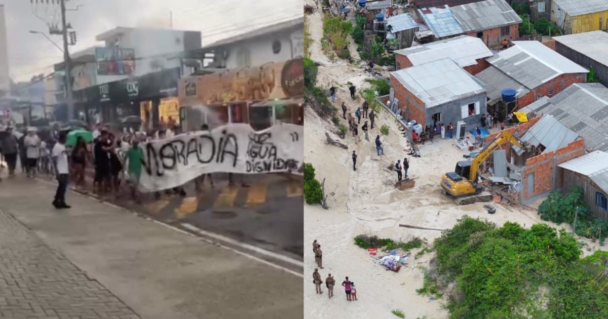 “Clima tenso” marca protesto de moradores após demolição de imóveis irregulares em Florianópolis