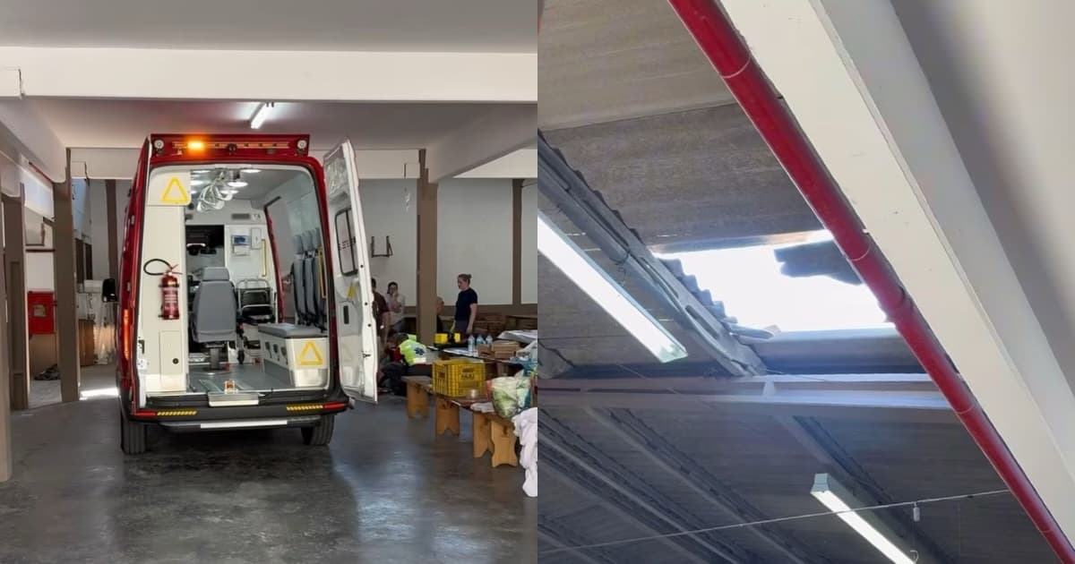 Trabalhador cai de telhado durante instalação de ar-condicionado em Brusque