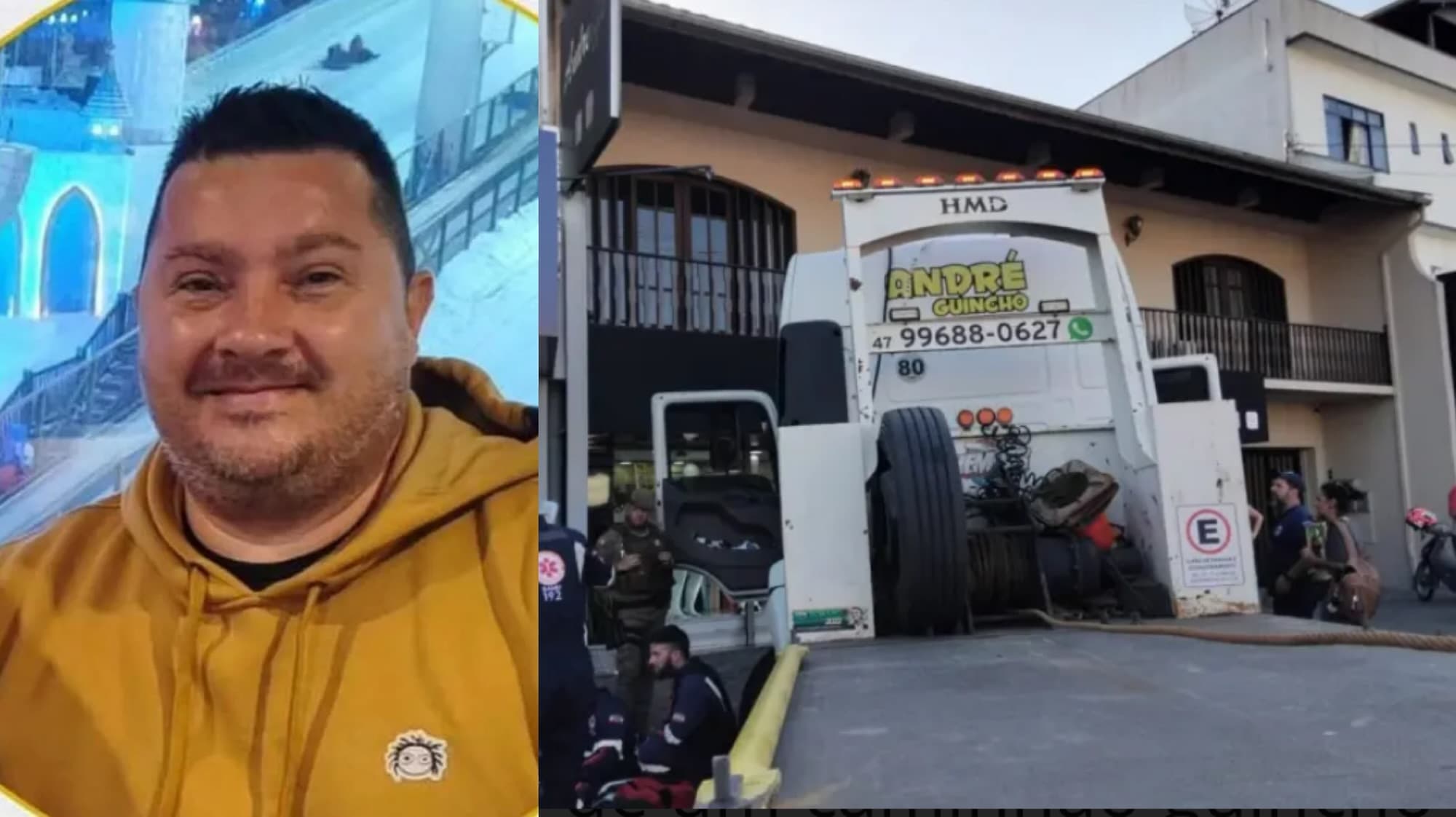 Motorista de guincho morre após mal súbito e colisão com ônibus em Blumenau