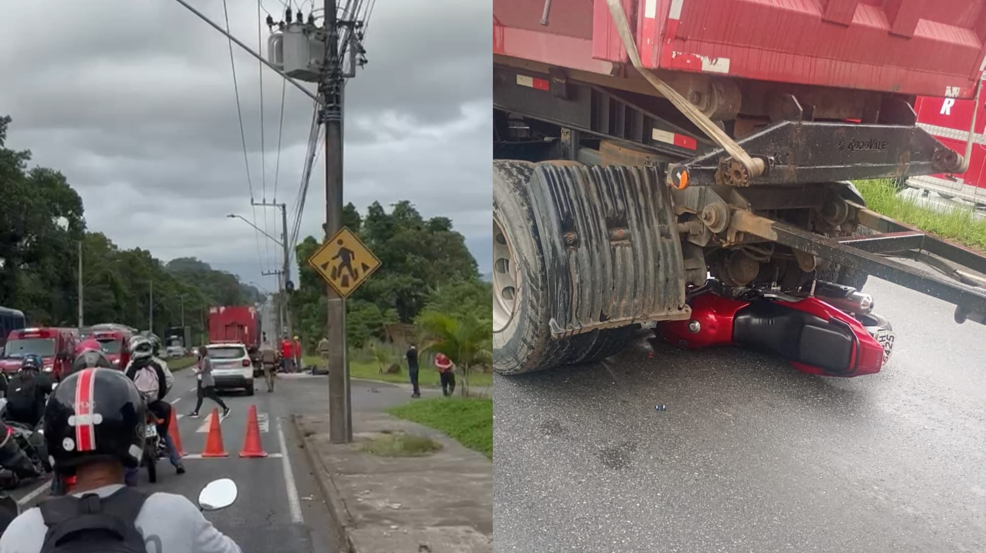 Vida interrompida no caminho do trabalho: motociclista morre em grave acidente em Joinville