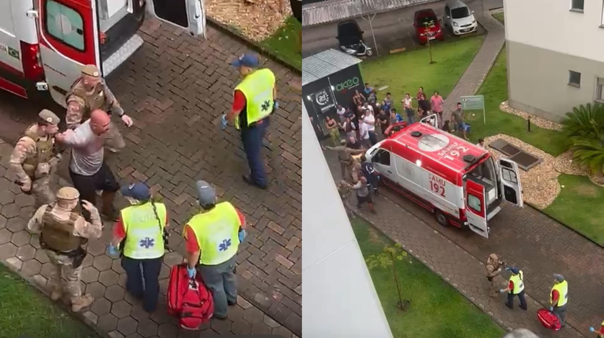 Ex invade prédio, amarra filho e espanca mulher no meio da rua em Blumenau
