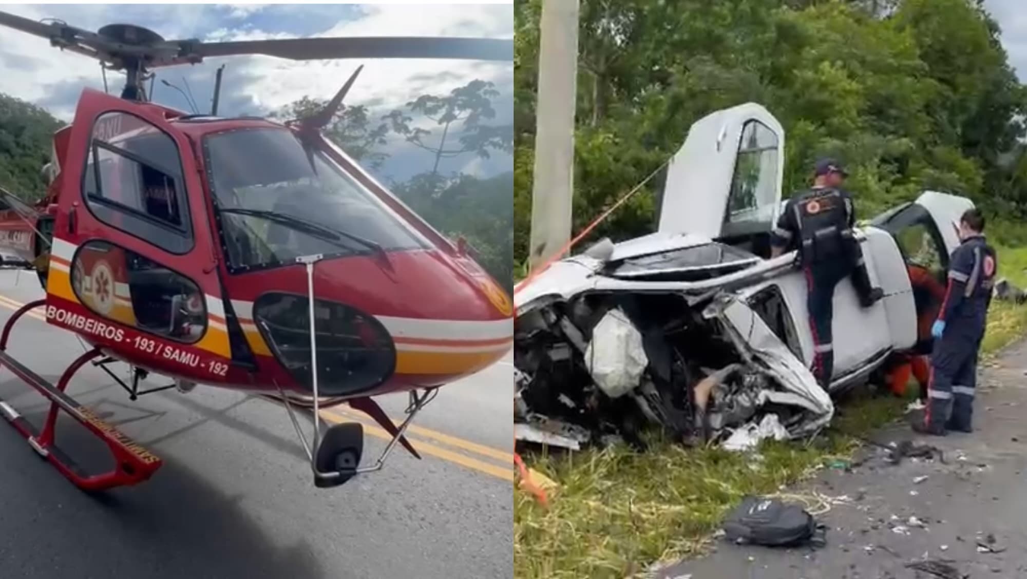 Grave acidente entre veículos na BR-470 deixa um morto e feridos