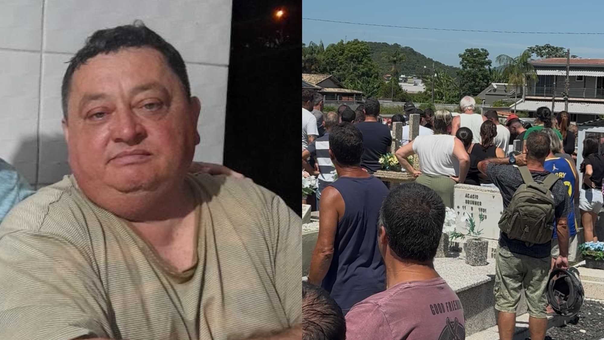 Familiares e amigos se despedem de pescador que morreu após naufrágio em SC