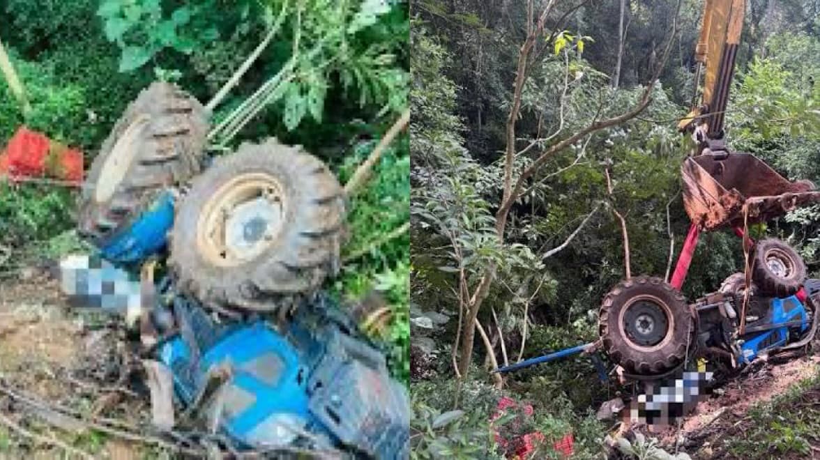 Mulher morre após ser esmagada por trator em acidente no interior de SC