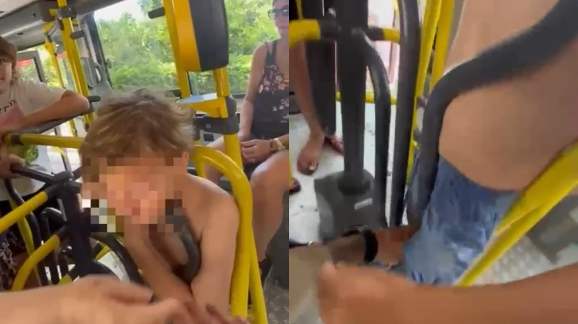 “PMs usam detergente para “salvar” criança presa na catraca de ônibus em Balneário Camboriú”
