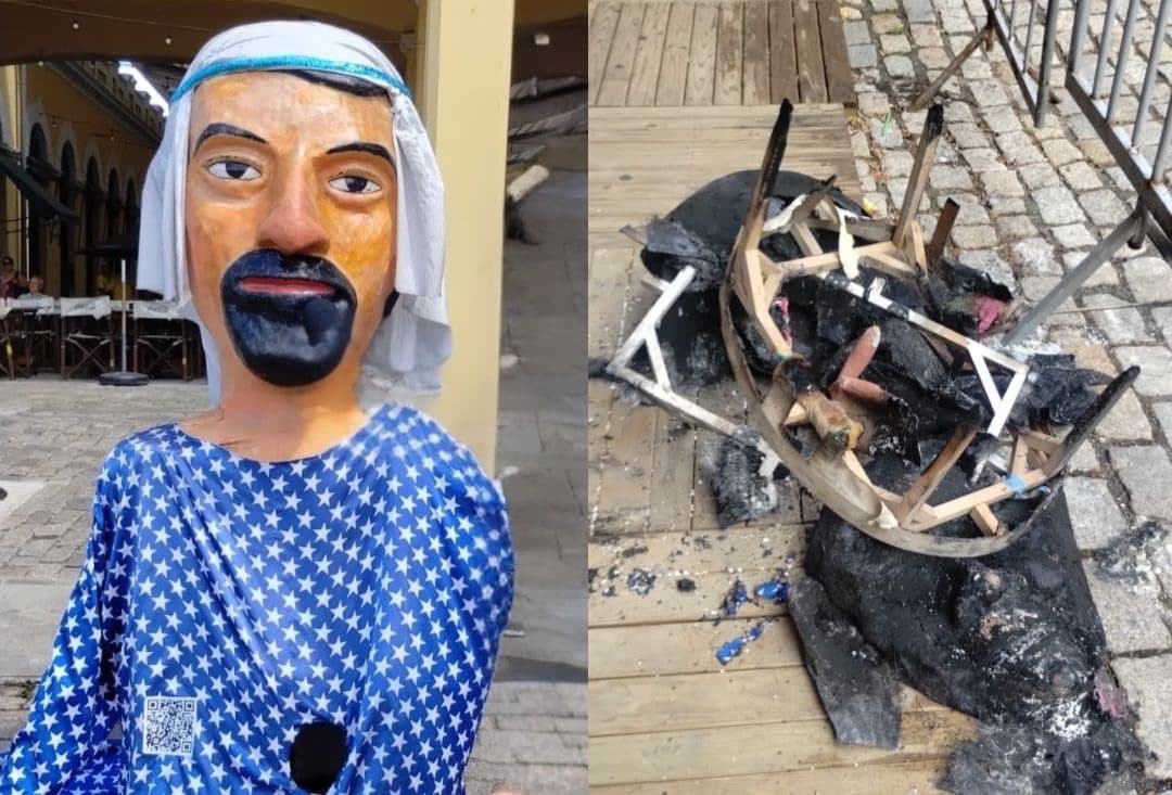 Ataque ao Carnaval: bonecos históricos de Berbigão do Boca são queimados em Florianópolis