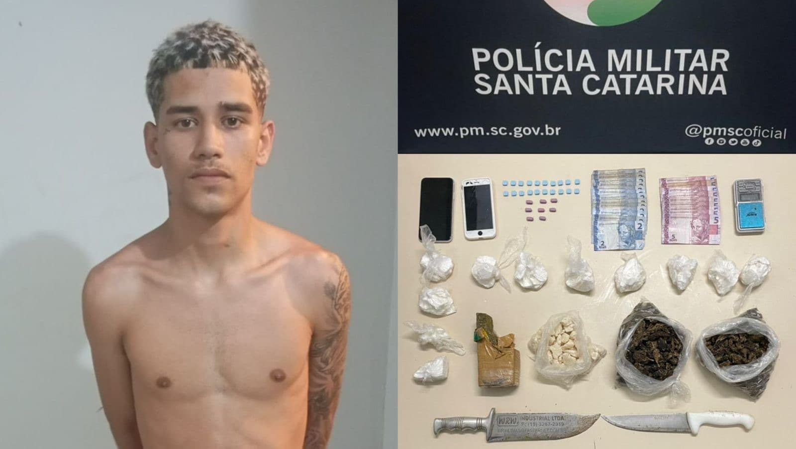 PMSC prende 2º jovem do Pará por tráfico na Grande Florianópolis em menos de 24h