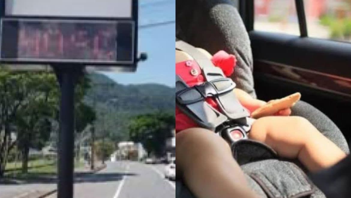 Criança de 5 anos esquecida em carro a quase 40 °C deixa hospital em SC