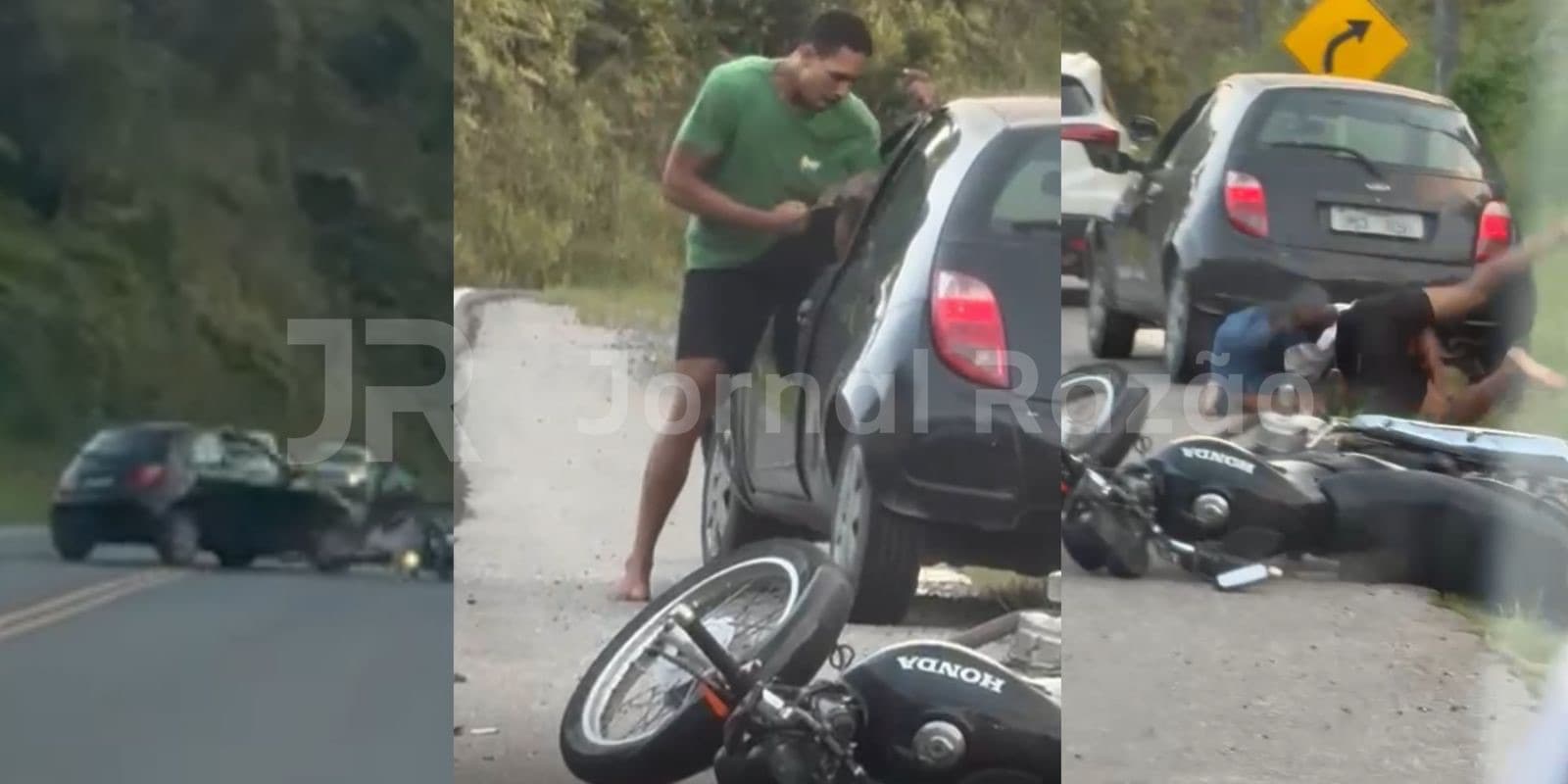 VÍDEO: Briga de trânsito termina em “trocação sincera” em rodovia no Vale do Itajaí