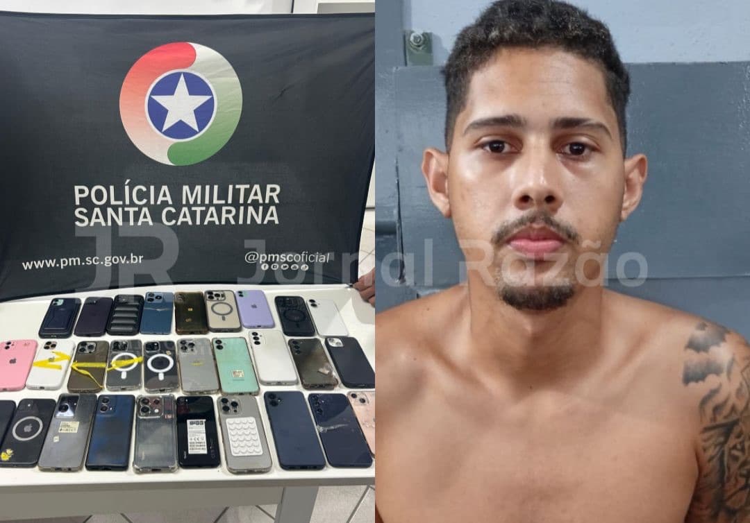 BOPE fecha o cerco contra furtos de celulares e prende paraense com 29 na Grande Florianópolis