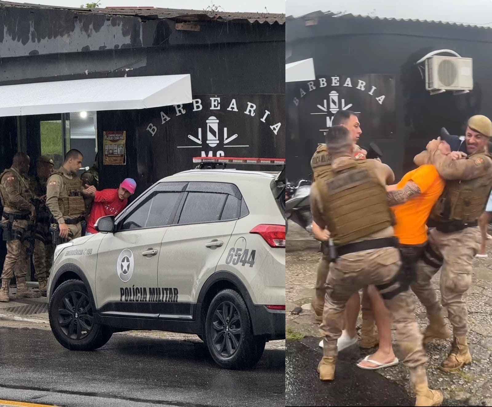 Criminoso foragido é preso em barbearia de Florianópolis onde PMs foram hostilizados