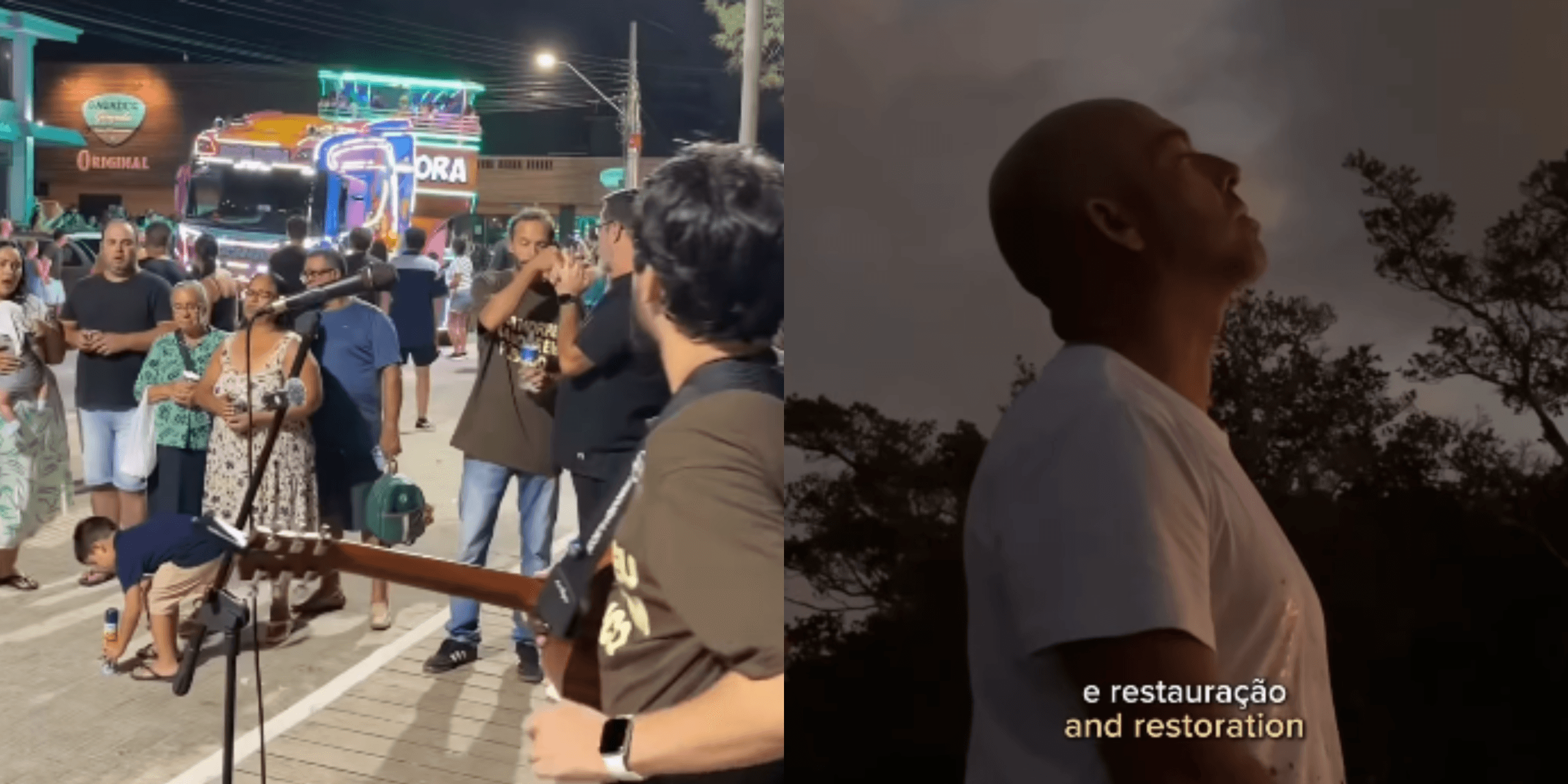 Motorista da Carreta Furacão se emociona ao passar por pregação em rua de SC e decide voltar para Jesus