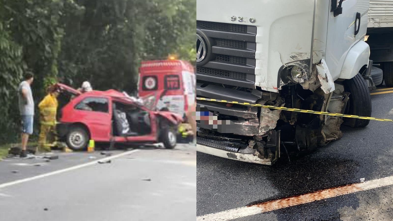 URGENTE: Criança e mulher sobrevivem, mas homem morre em grave acidente na BR-470