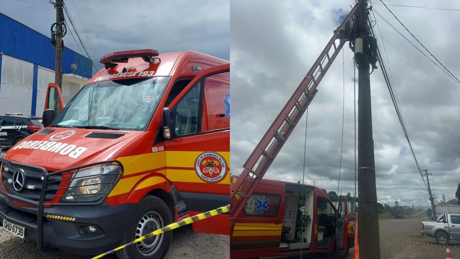 Choque elétrico em poste mata trabalhador em SC