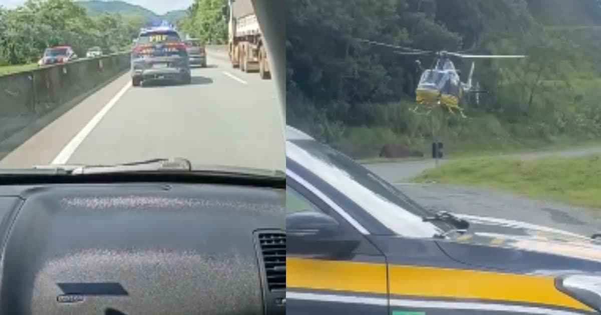 Criança com câncer passa mal em SC e PRF aciona operação aérea para levá-la a hospital no Paraná