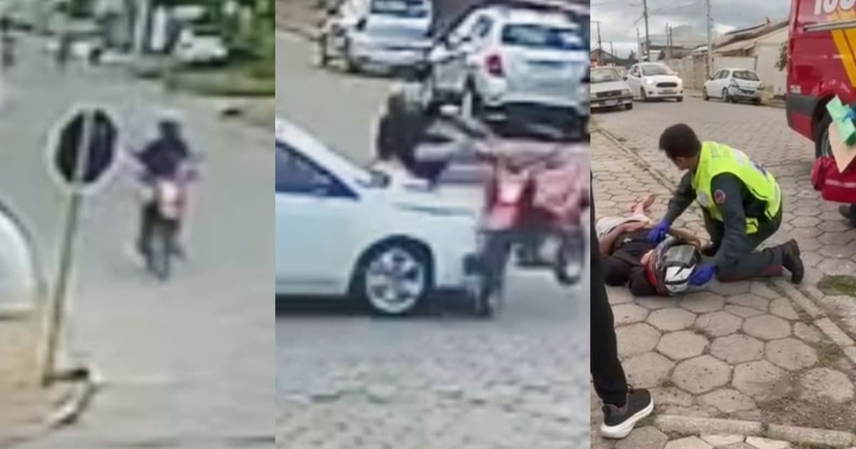 Motociclista fura preferencial em Tijucas e fica gravemente ferido: “pé destroçado”