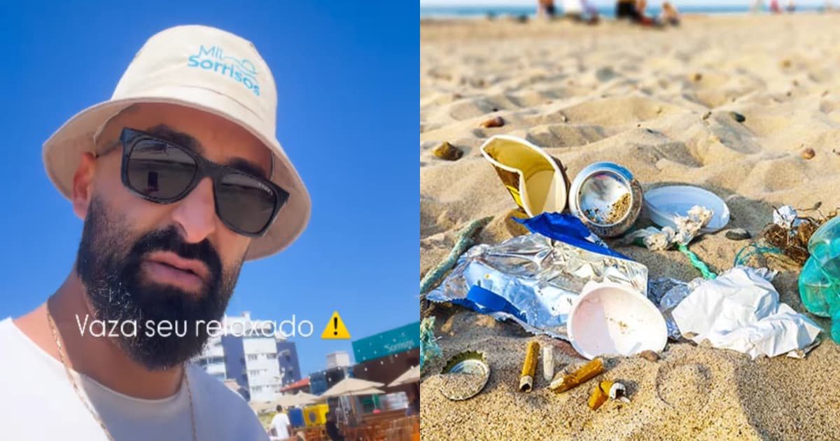 “Vaza, seu relaxado”: comerciante desabafa com descaso em praia de SC