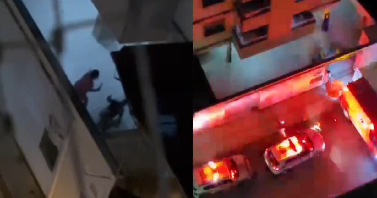 Homem pula da sacada para escapar da esposa furiosa, quebra o pé e leva chineladas em Porto Belo