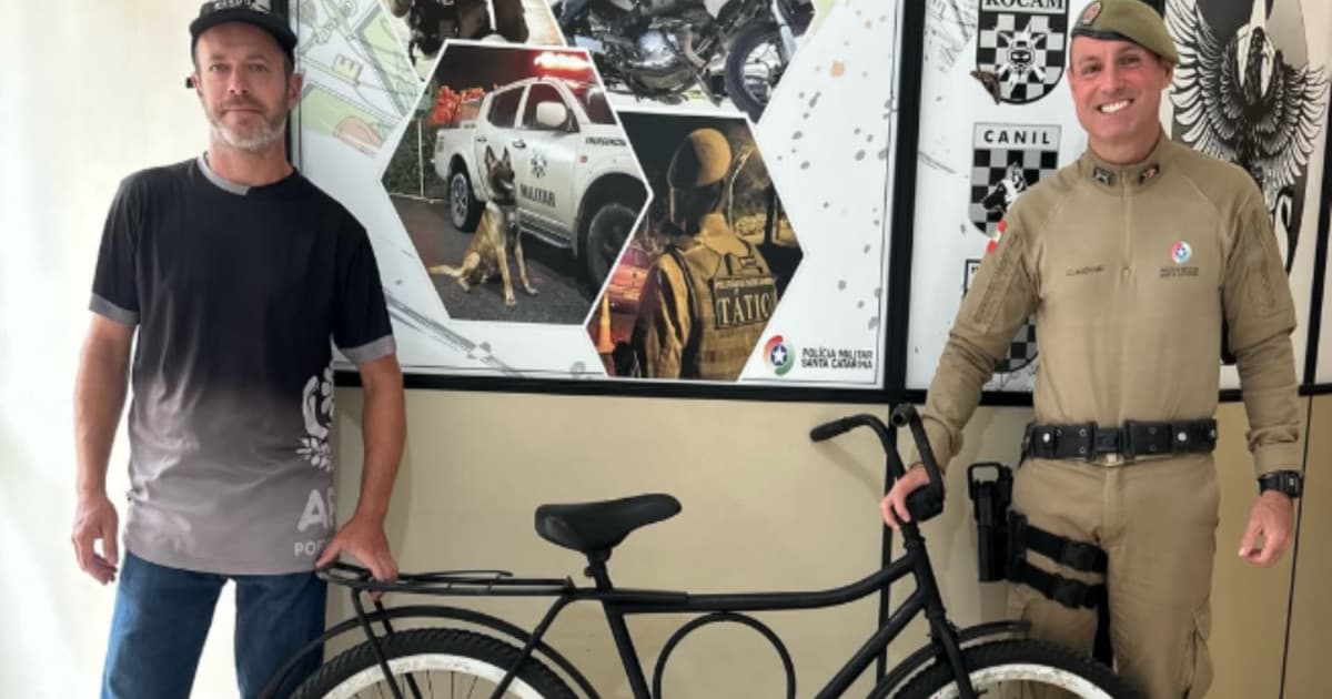 Desconfiado, pai aciona a PMSC contra o próprio filho e bicicleta furtada é devolvida em SC