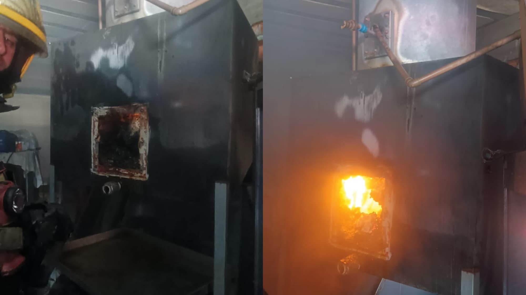 Fogo assusta funcionários e atinge chaminé de comércio na Terceira Avenida, em Balneário Camboriú