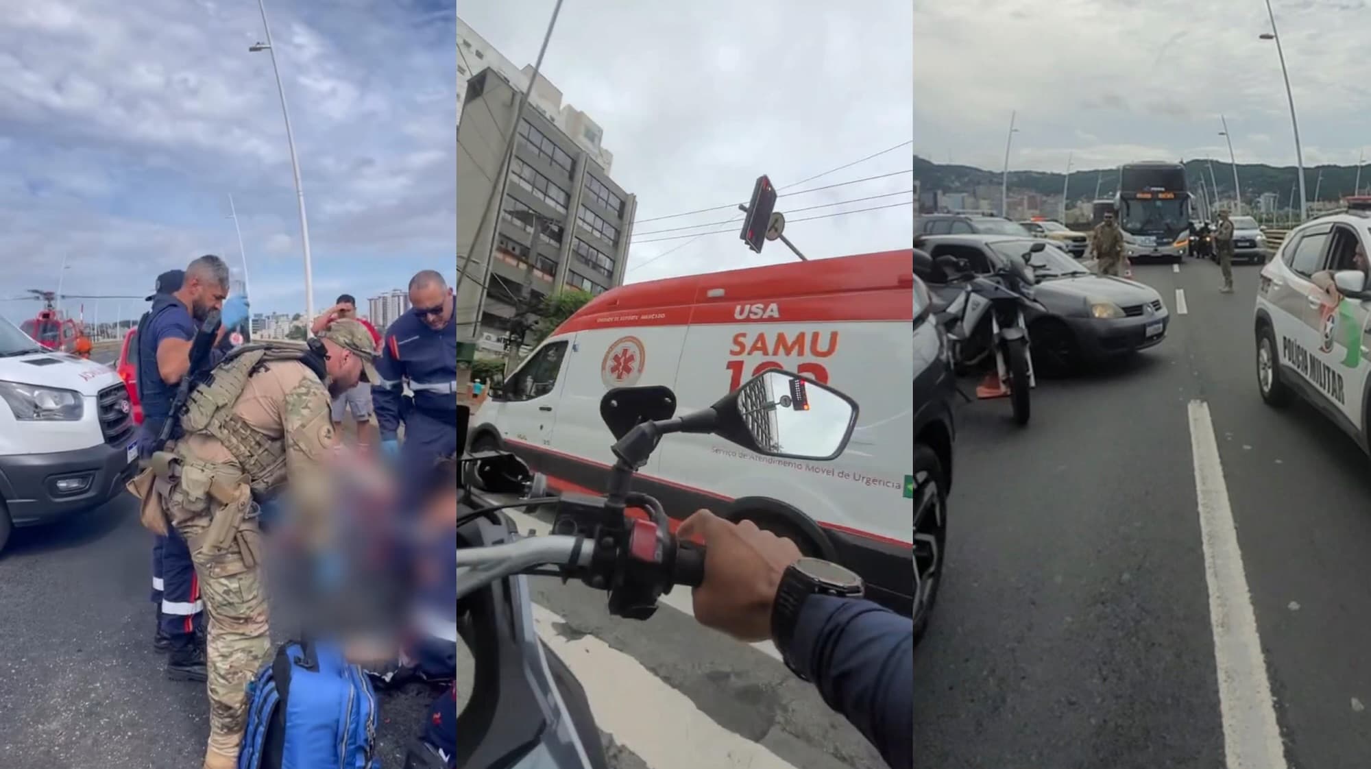 “Dupla corrida pela vida”: forças de segurança agem rápido em cenário caótico em Florianópolis