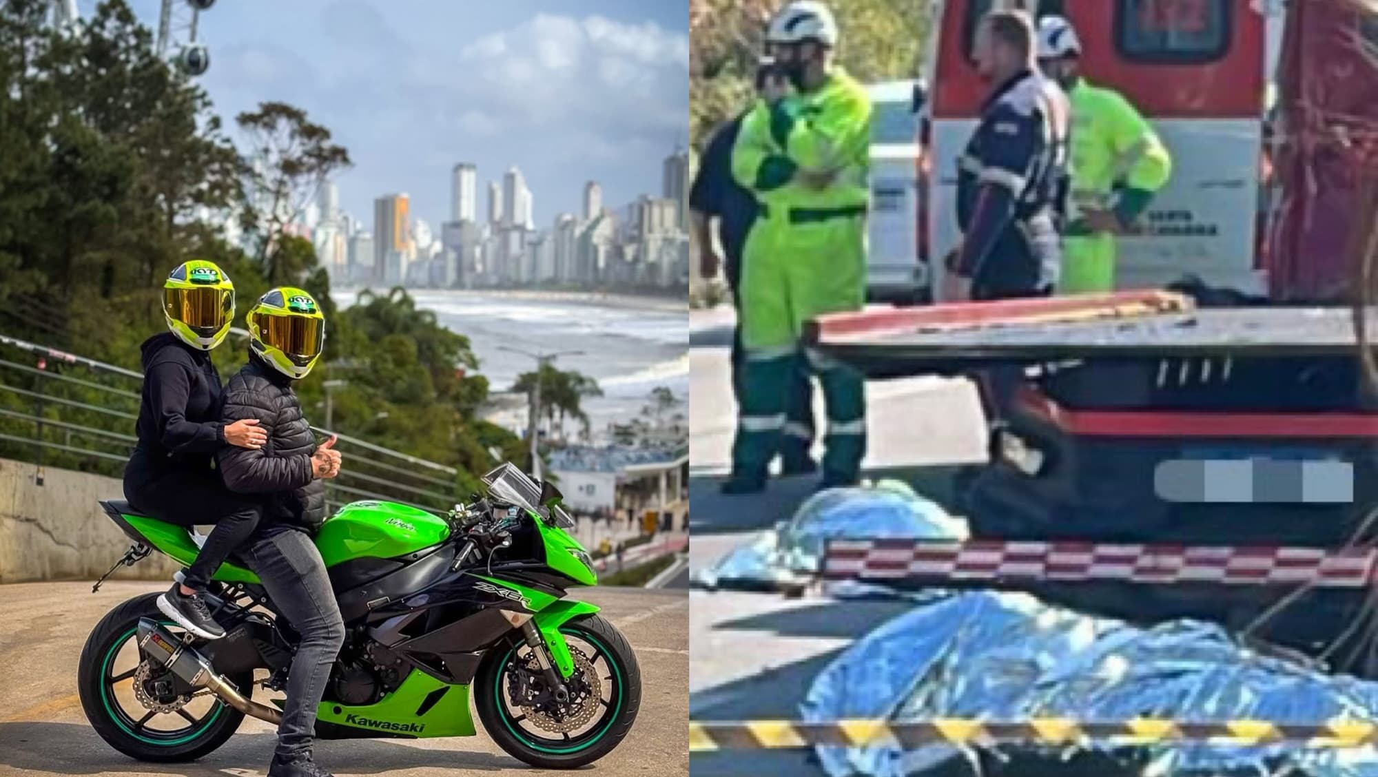 “Guincho parado na BR-101”: identificado casal de motociclistas que morreu em Itapema