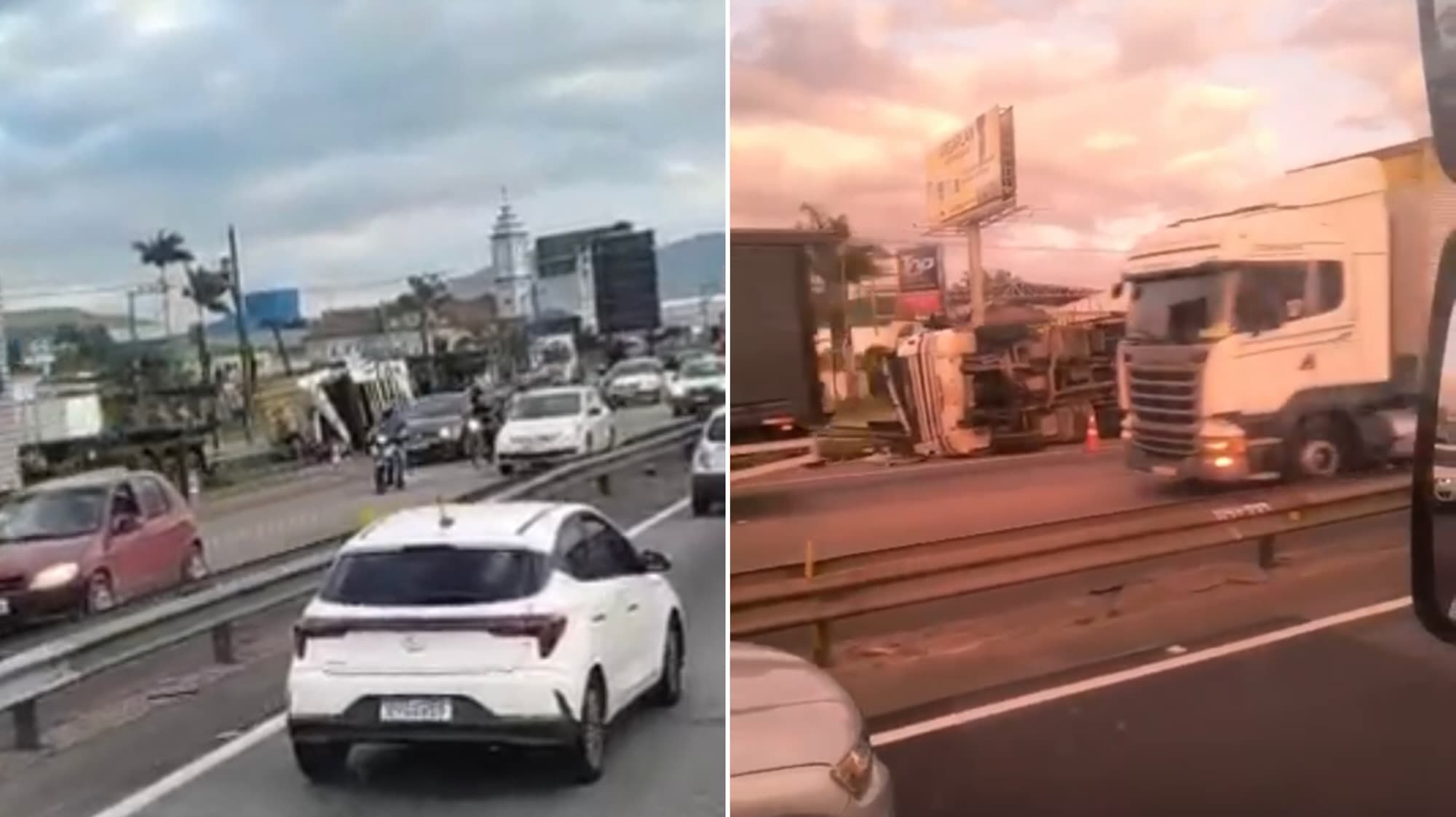 Menos de 24h após tragédia matar família em Itajaí, novo acidente é registrado no mesmo local