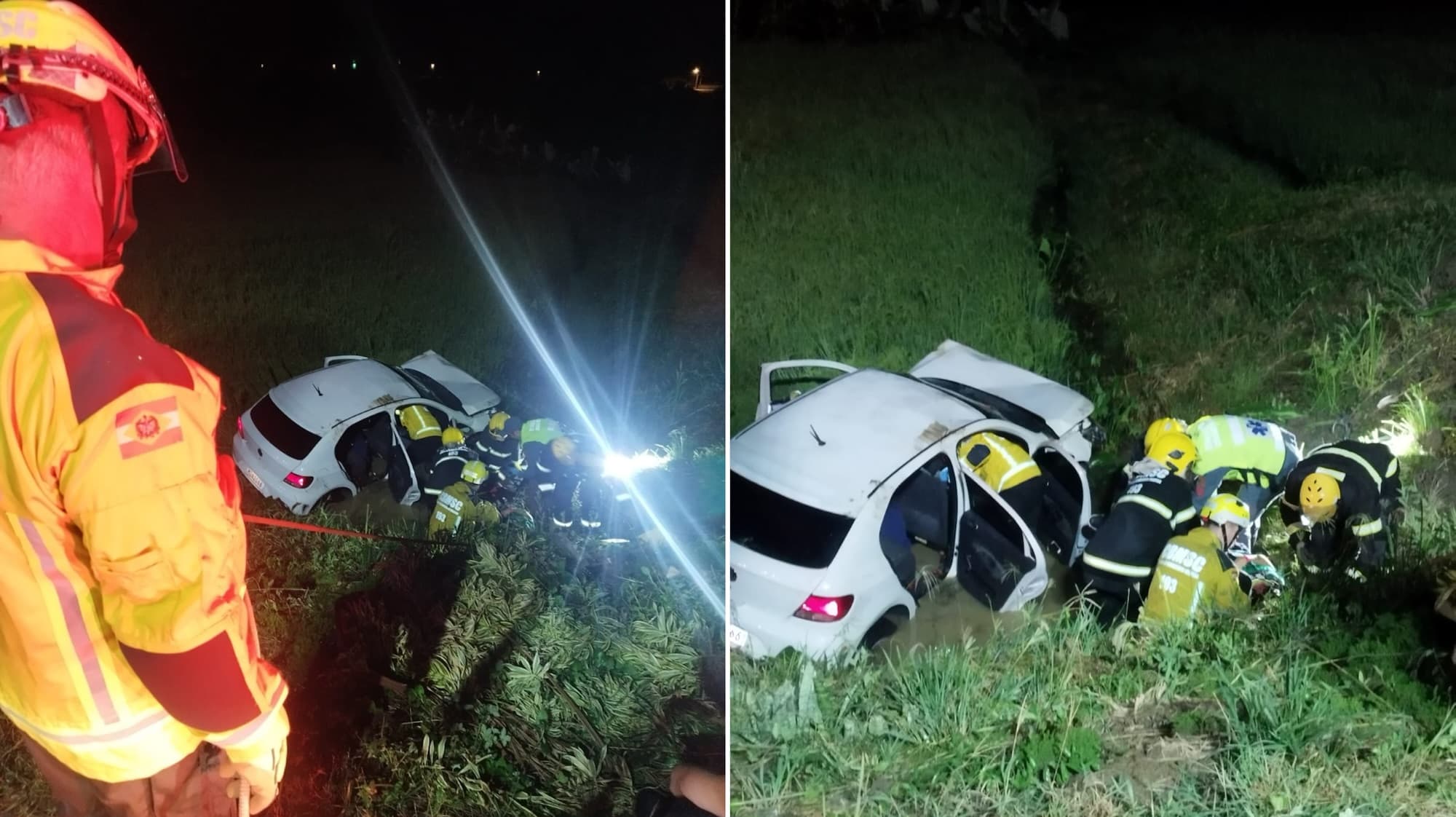 Motorista fica encarcerado e morre após colisão seguida de capotamento no Alto Vale
