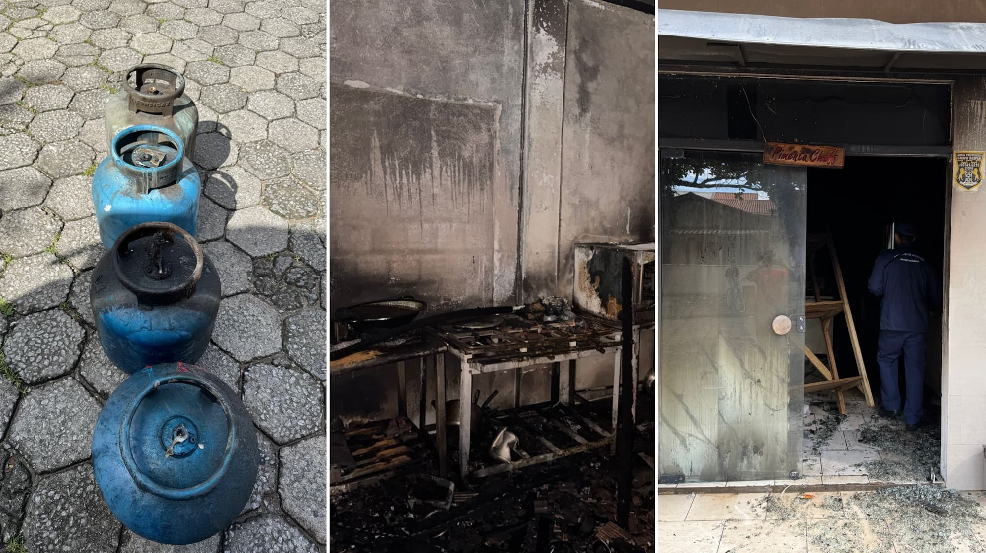 Incêndio destrói comércio e deixa proprietário ferido em Porto Belo