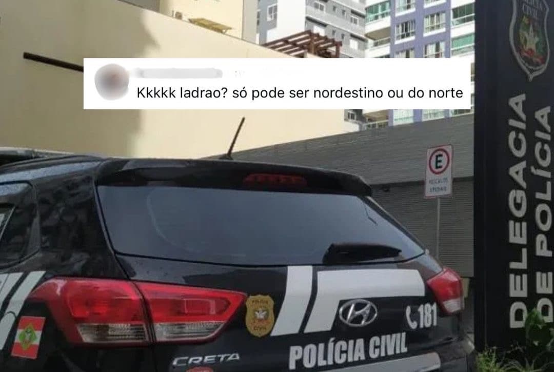 Moradora de Itapema é indiciada pela PCSC após sugerir que ladrão seria “do Norte ou Nordeste”
