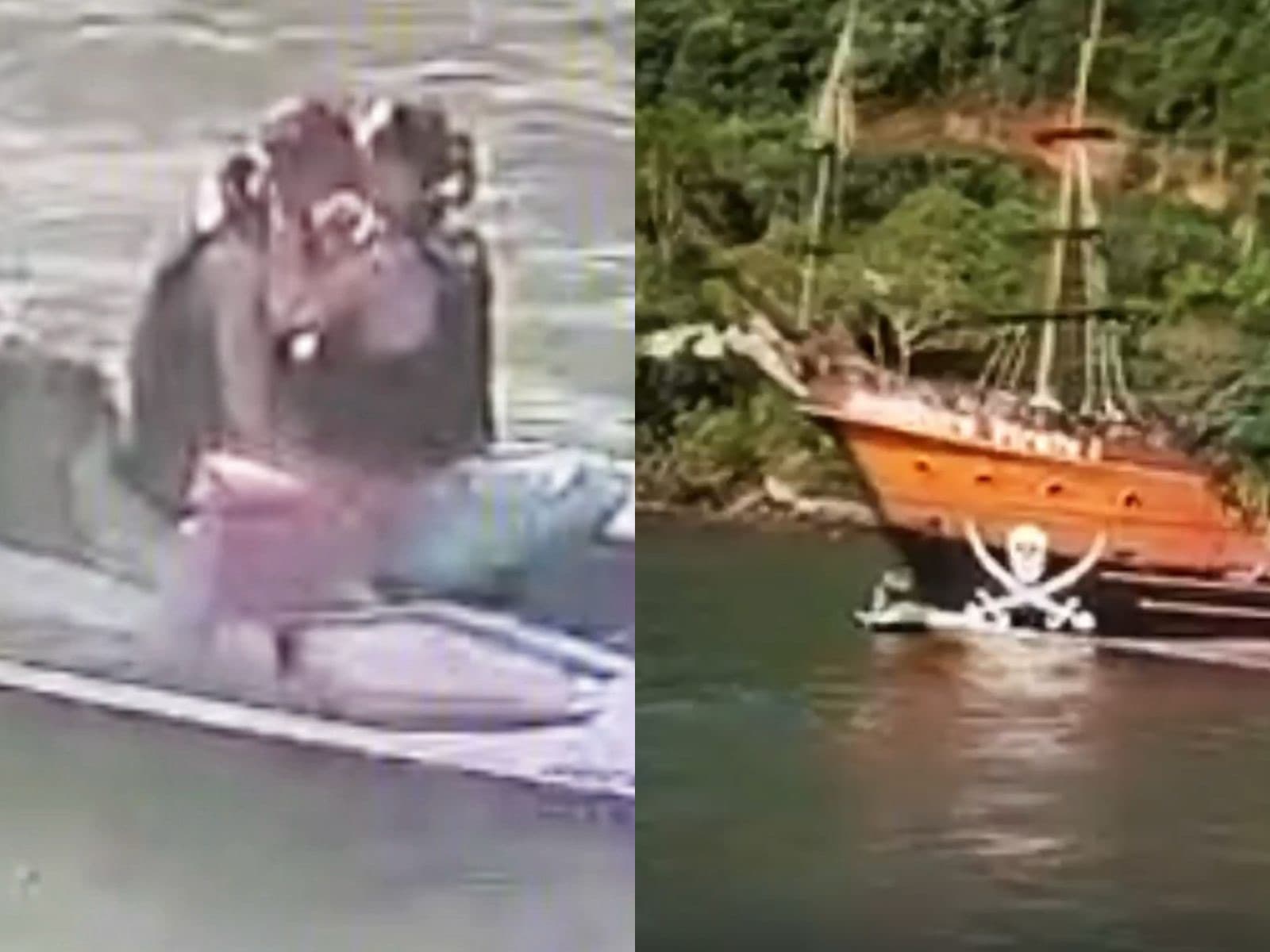 “Beijo de cinema”: casal em jetski atingido pelo Barco Pirata protagonizou cenas do Titanic em BC