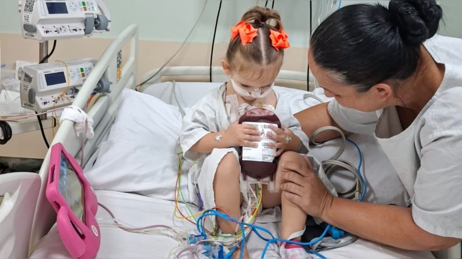 Um anjo do outro lado do mundo: menina de SC recebe doação rara de medula