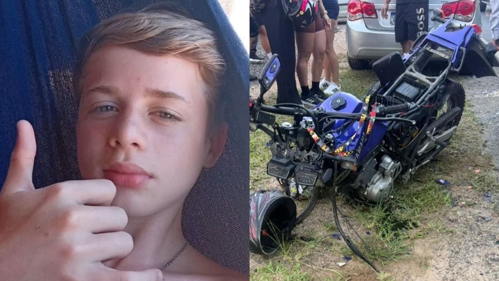 Adolescente de 13 anos morre após grave acidente entre carro e moto na SC-390