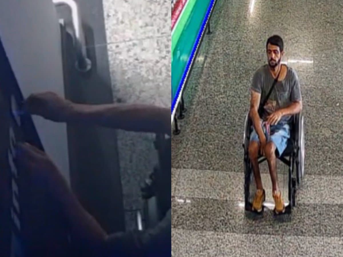 Cadeirante foge após arrombar loja e se deparar com obstáculo inusitado em Florianópolis